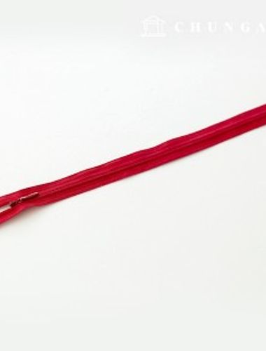 控制台拉鍊隱藏式單拉鍊 25cm 紅色