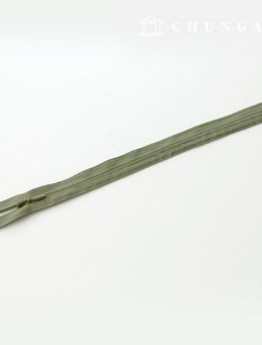 控制台拉鍊隱藏式單拉鍊 25cm 卡其色