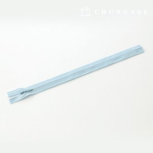 控制台拉鍊隱藏式單拉鍊 25cm 藍色