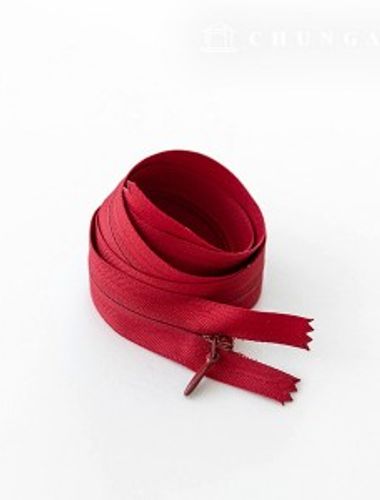 控制台拉鍊隱藏式單拉鍊 60cm 紅酒色