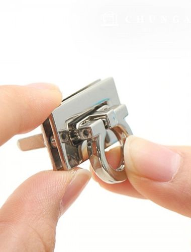 包包鎖 圓形 3公分 銀色 73109