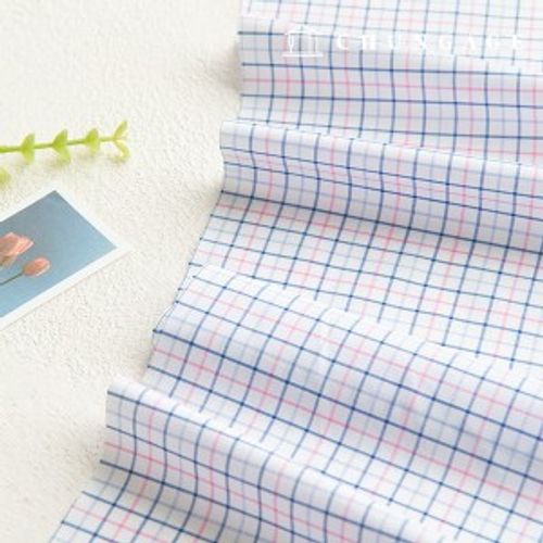 綿格子佈 Yam-dyed 格子條紋 Flat 紋 2