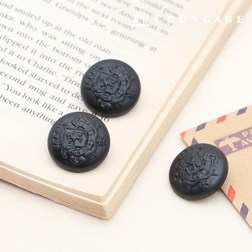 金色紐扣,老式/老式,外國人紐扣,皇家徽章,23毫米黑色 71137