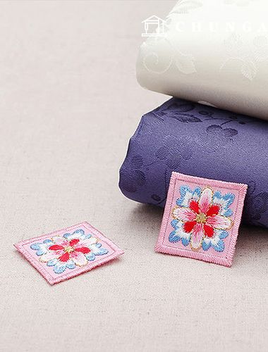 韓服裝飾刺繡4面玻璃燈籠2件41408