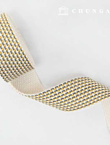織帶，雙層織帶，黃色，黃色，30毫米 60778