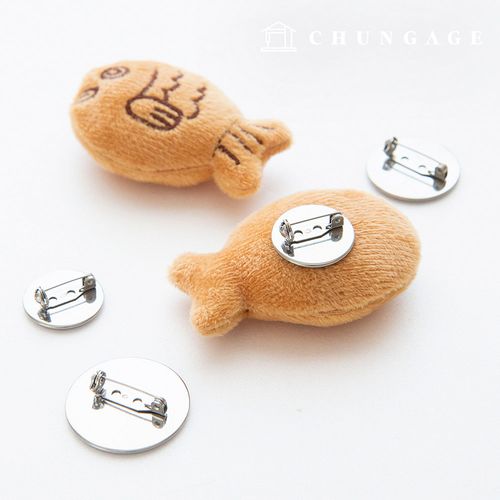 5枚圓形胸針（3種）