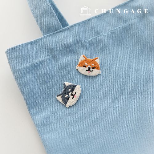 熱封柴犬微笑小狗徽章