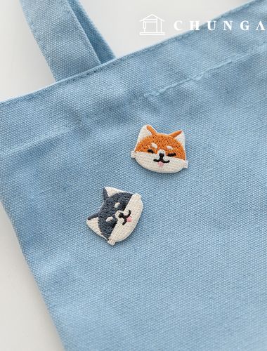 熱封柴犬微笑小狗徽章