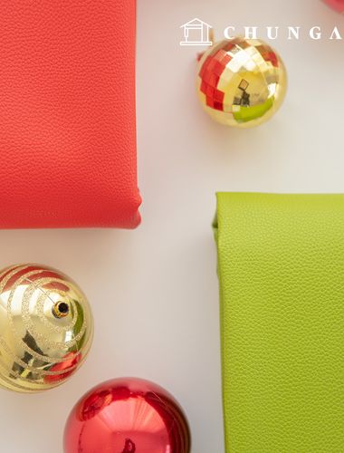 聖誕布料、合成皮革、防水布料，以及兩種蛋白石皮革飾品