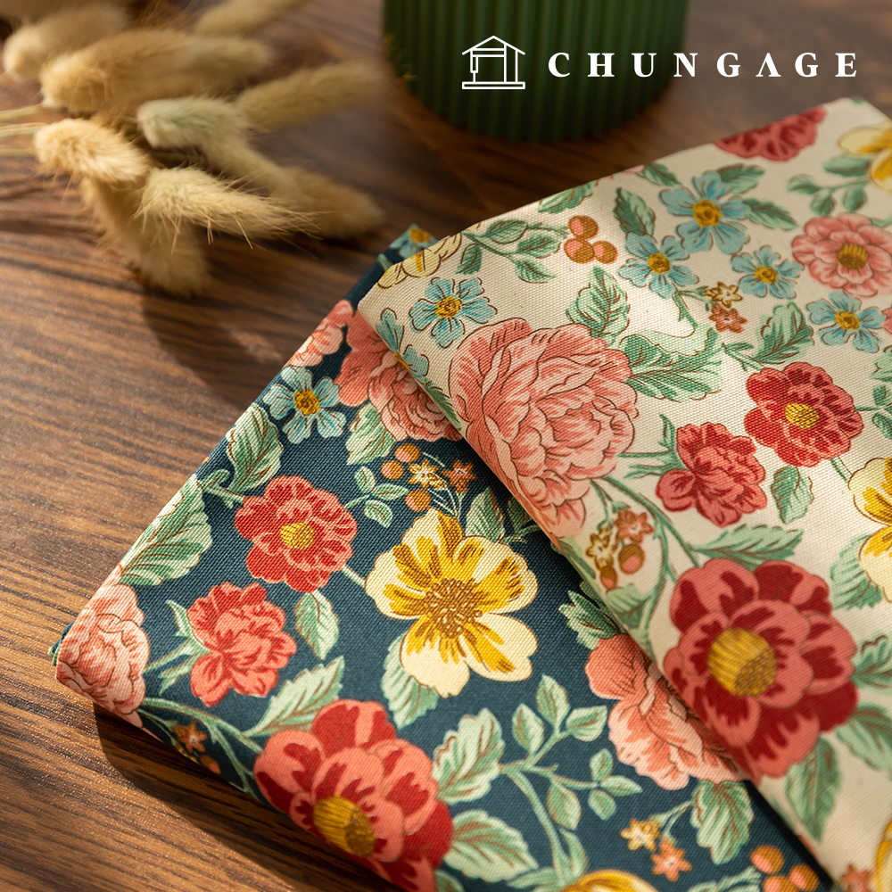 沙洛姆（Shalom）花卉圖案牛津棉布料，共2種款式