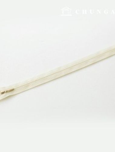 控制台拉鍊隱藏式單拉鍊 25cm 自然色