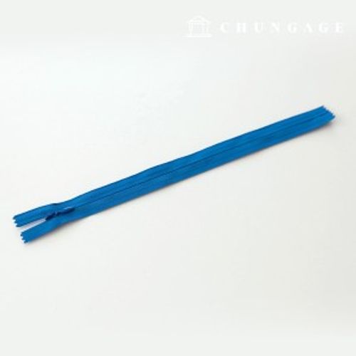 控制台拉鍊隱藏式單拉鍊 25cm 藍色