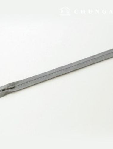 控制台拉鍊隱藏式單拉鍊 25cm 淺灰色