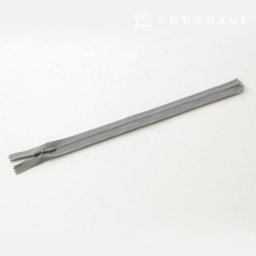 控制台拉鍊隱藏式單拉鍊 25cm 淺灰色