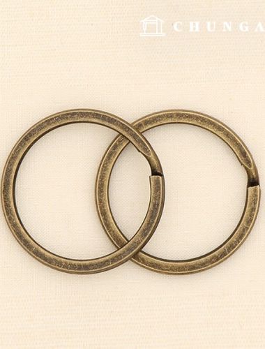 Key O 戒指 O 戒指流蘇 O 戒指掛鉤 Key 戒指古董平底黃銅 25 毫米 48072