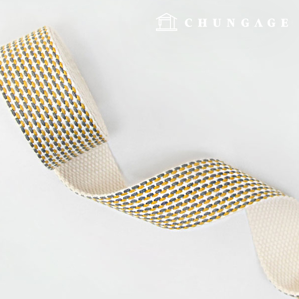 織帶，雙層織帶，黃色，黃色，30毫米 60778