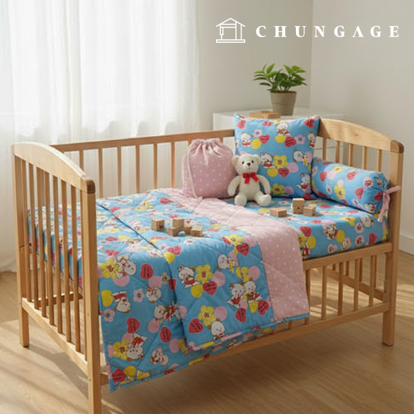 3種棉混紡泰迪熊布料，心型泰迪熊