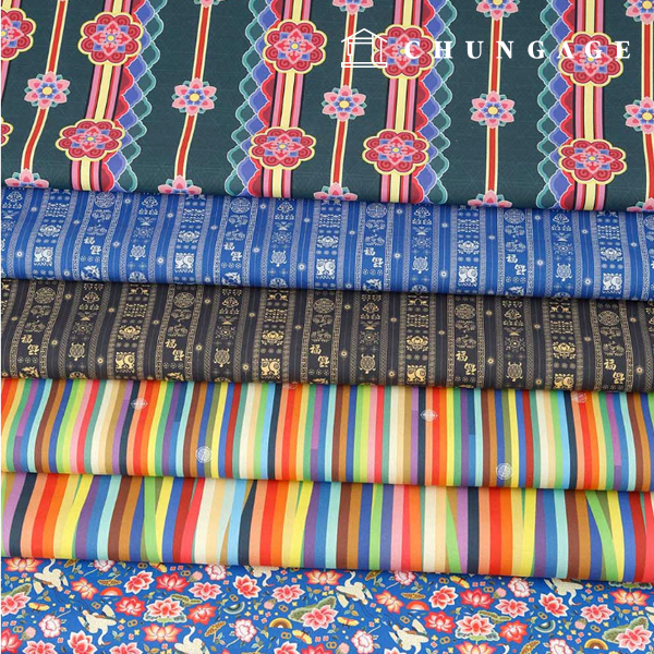 環保抗菌消炎布料 E-DTP 棉 20 支傳統圖案 7 種類型