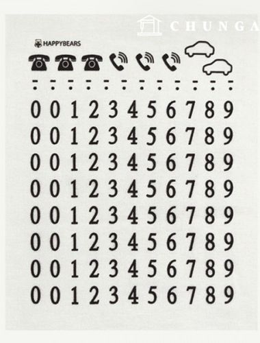 熱轉印貼紙 熱轉印紙 絲光編號 黑色 63581