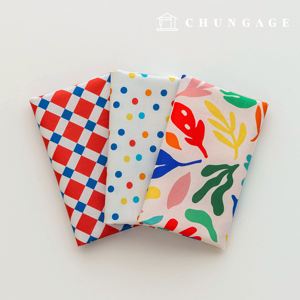 熱帶碎布格紋毛玩具狗衣服製作布料包3種260