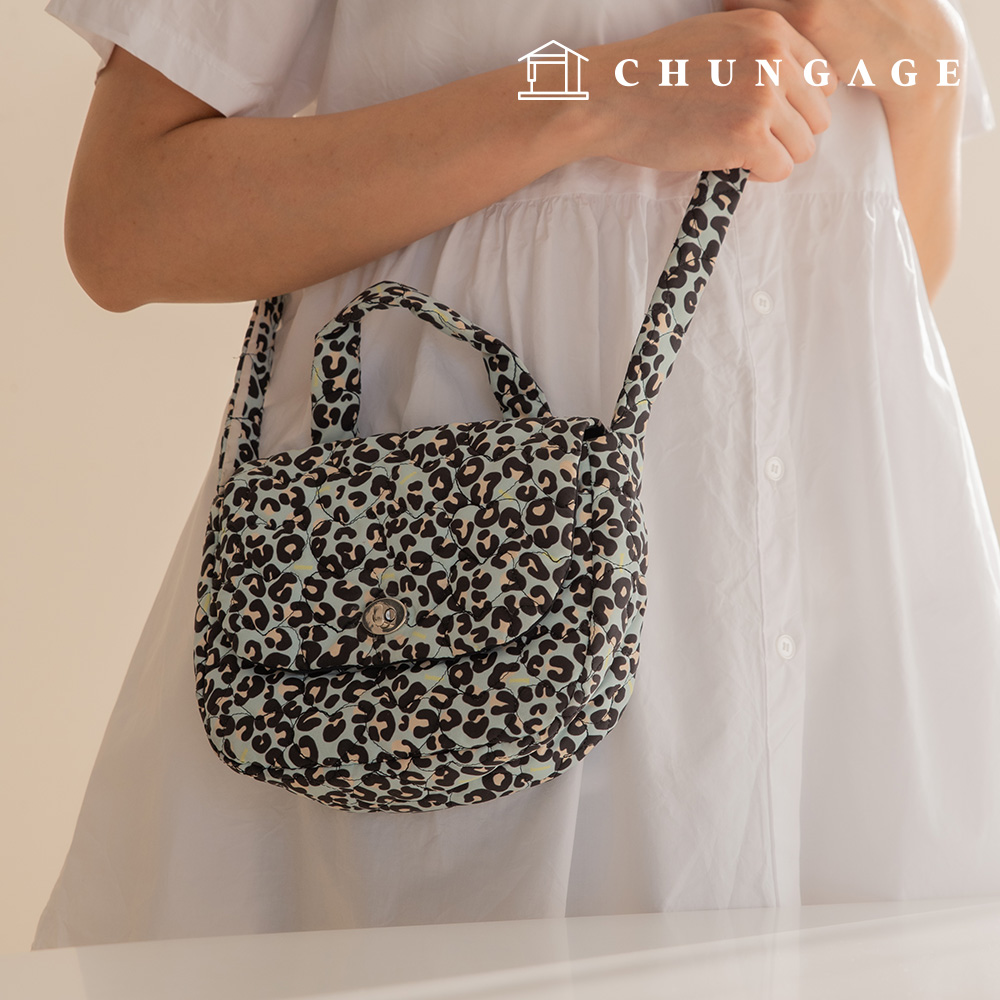 縫紉材料 愛心雙面DTP絎縫布料 防水豹紋 5片裝 寬幅 可愛的豹紋藍