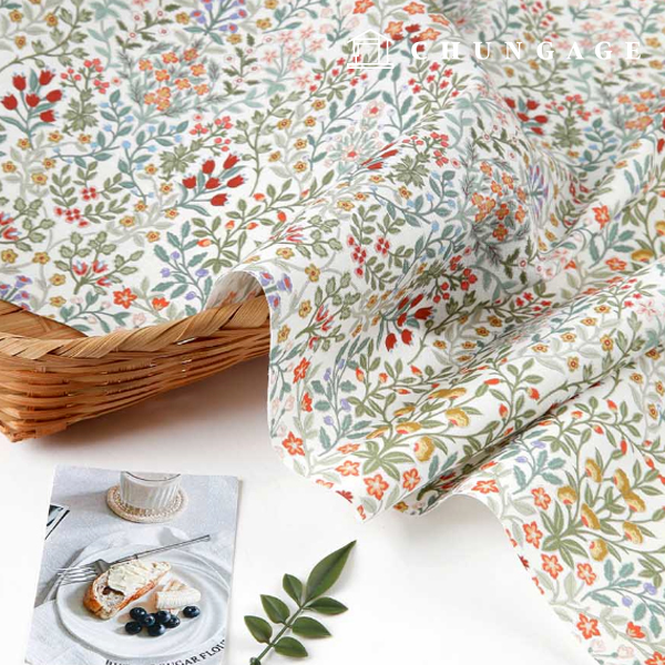 環保抗菌消炎布料 E-DTP 棉質 20 枝賀卡花