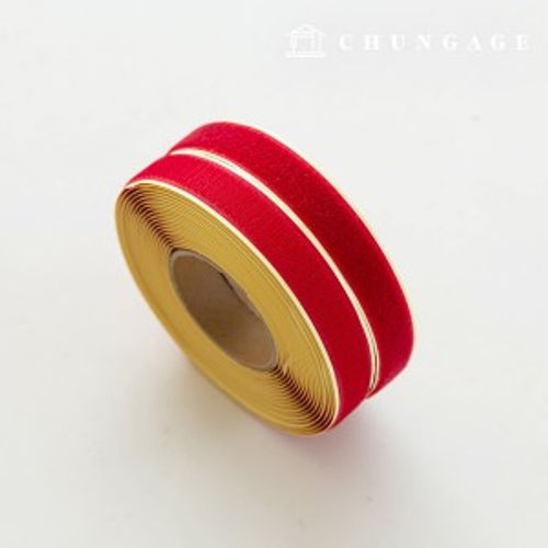 魔鬼氈膠帶 10 卷雙面女用膠帶黏性 25 毫米紅色