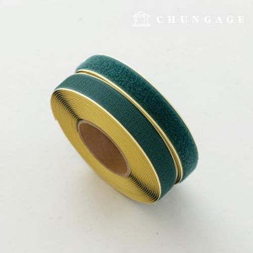 魔鬼氈膠帶 10卷雙面服裝膠帶黏膠25mm深綠色