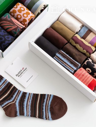 冬季加厚棉襪平面設計女式時尚襪子女裝