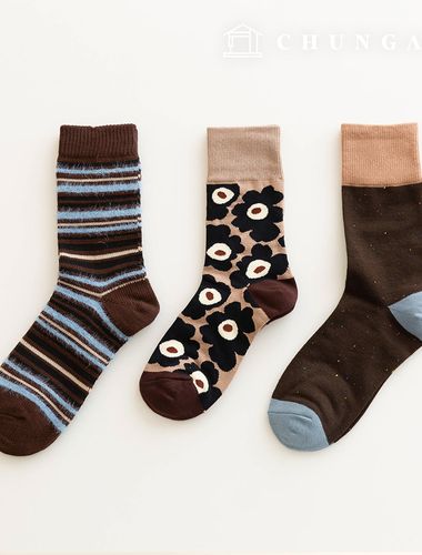 冬季加厚棉襪3款女時尚襪重身設計女裝B