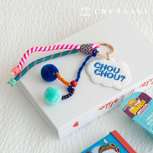 鑰匙圈 結 鞋帶 鑰匙圈 鑰匙圈 毛絨玩具鑰匙圈 蜂蜜丘丘