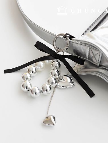 鑰匙圈 蝴蝶結 愛心珍珠 銀色珍珠串 鑰匙圈 鑰匙圈 鑰匙圈 銀色珍珠