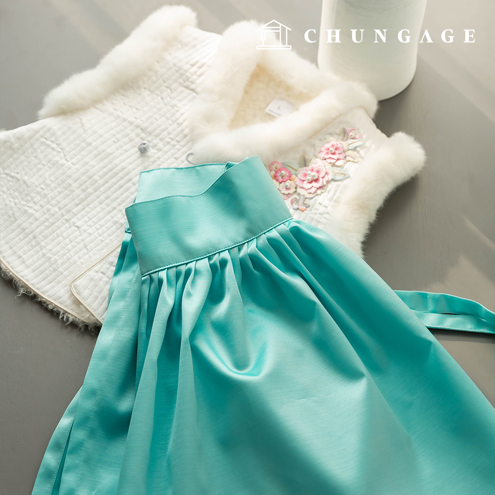 韓服布料絲綢素色圖案聚酯裙子佈料毛絨玩具狗韓服製作 Yeoul