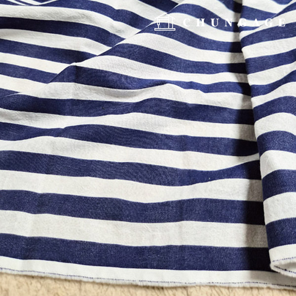 Cotton Fabric 水洗寬width 30支條紋1.5cm 海洋男孩