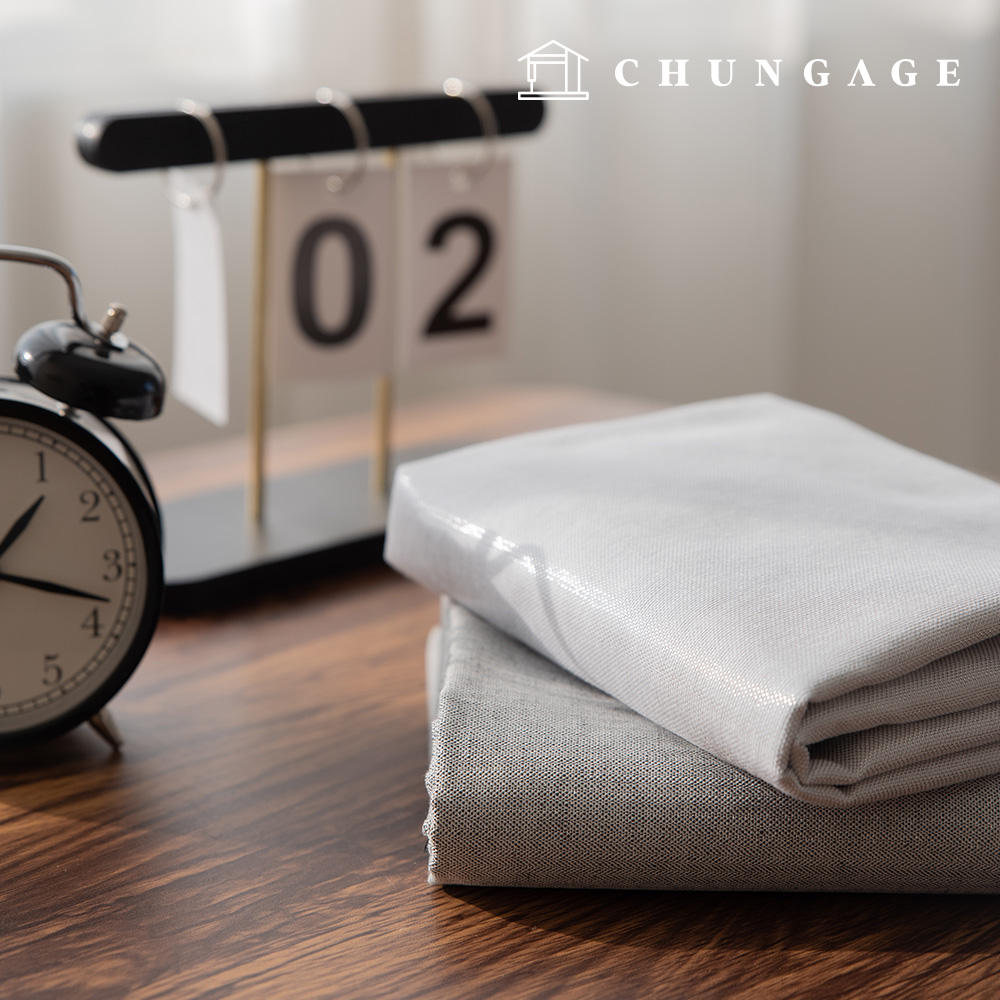 棉混紡銀絲布料，銀線，服裝布料，幅寬，Luminex，2 種