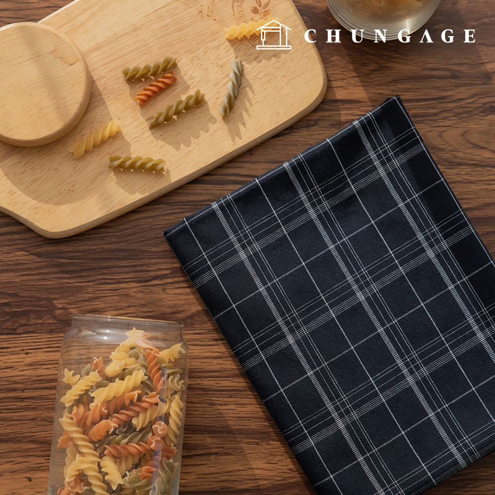 棉格紋 紗線染色格紋 服飾布 寬幅 Midnight 格子