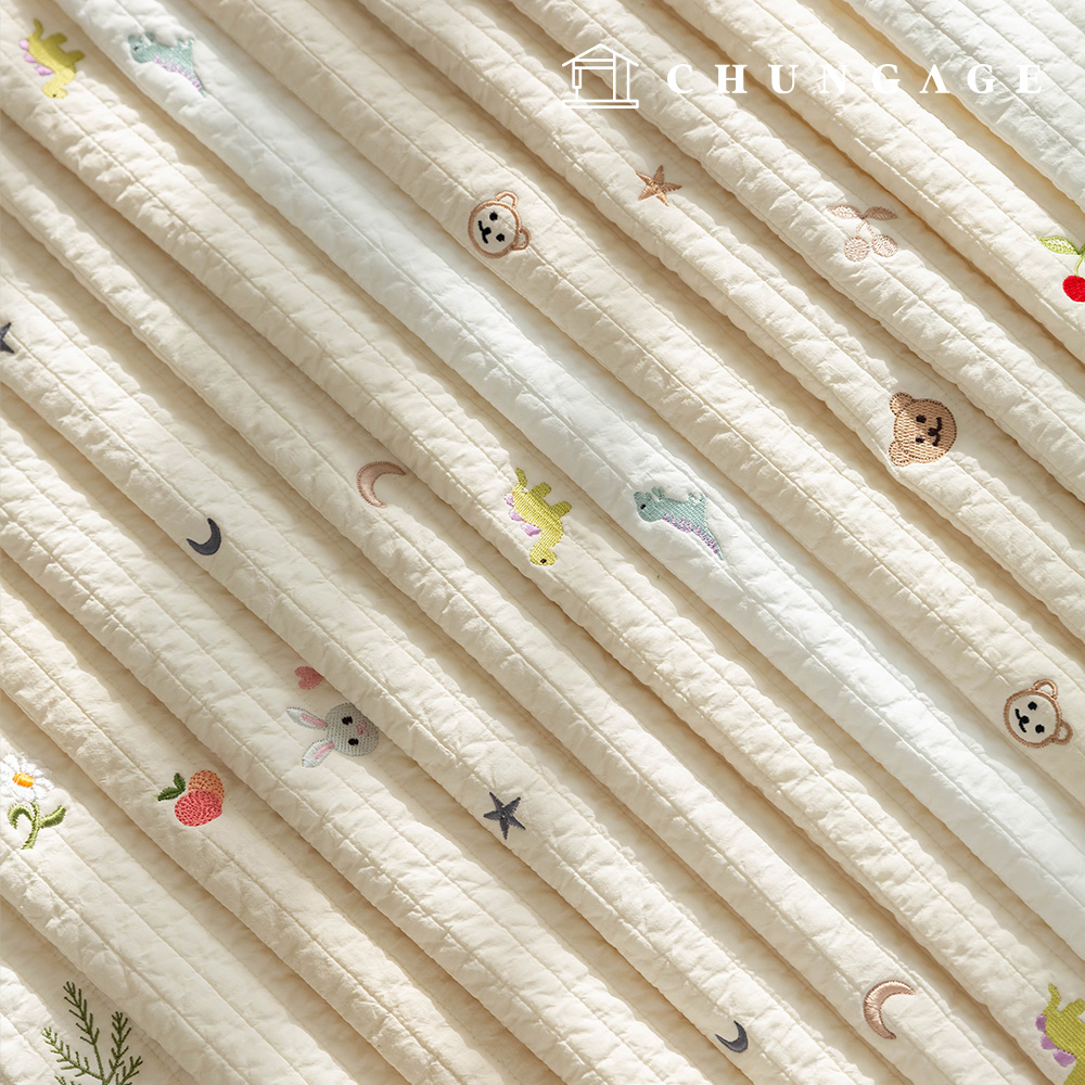 雙面刺繡布料，非螢光，高密度，4 片裝，寬幅，仙境風格，13 種款式