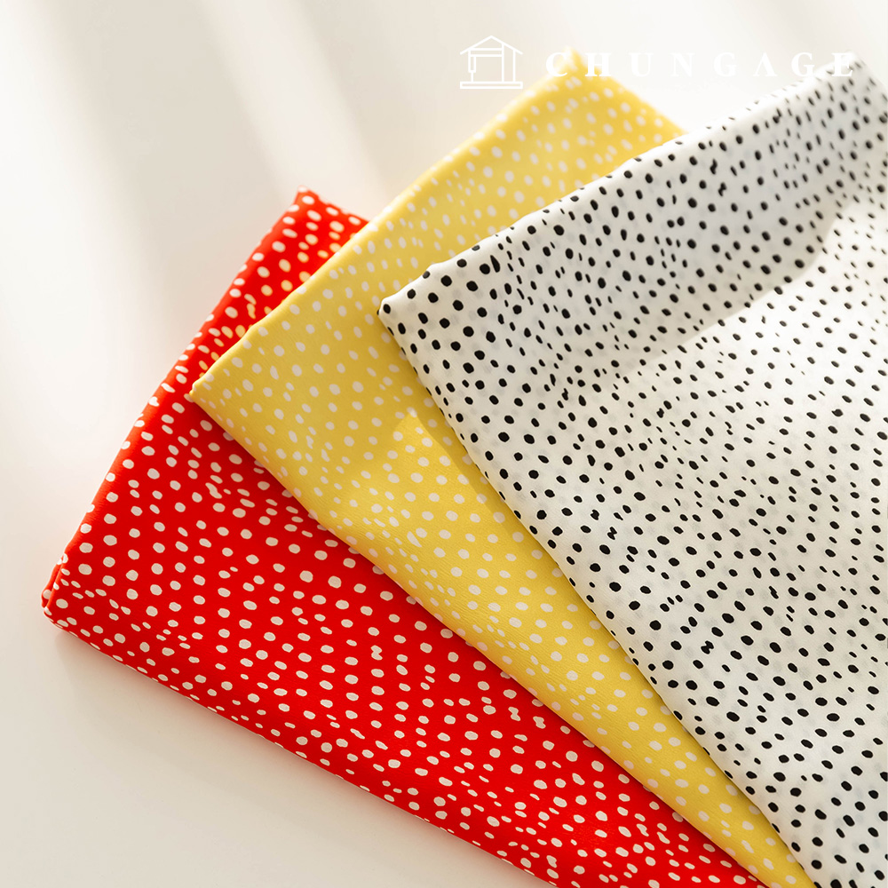 服裝布料 聚圓點布料 寬幅 3 種 habon