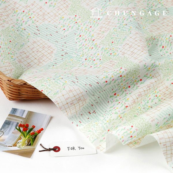 環保抗菌消炎布料 E-DTP 棉 20 枝春花圖案