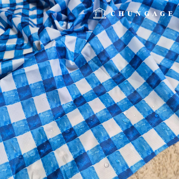 防水布 防水布 格子佈 水滴寬幅 50 支 彩色方塊