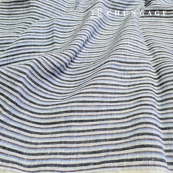 亞麻布水40支條紋布寬3色0.5cm