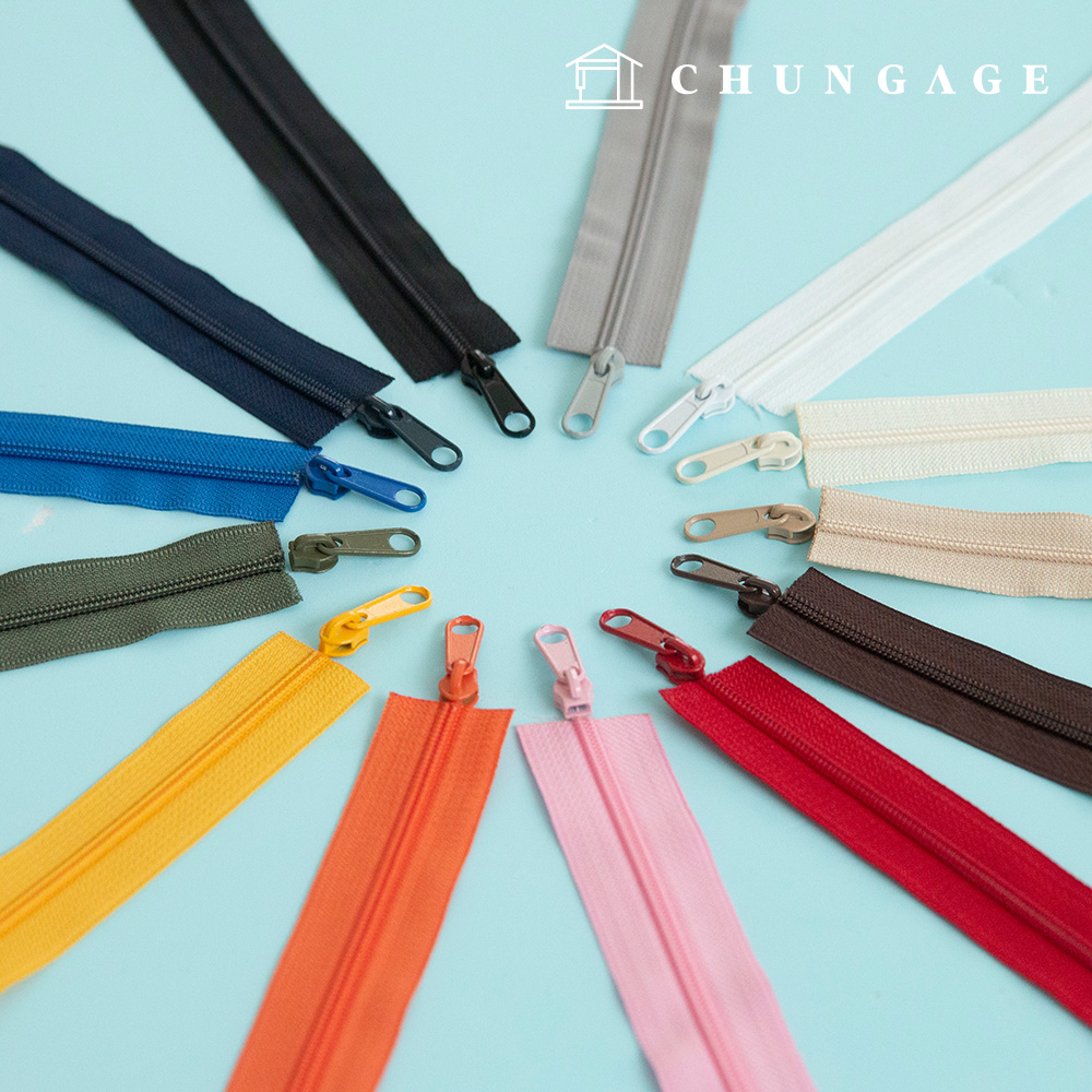 單件捲式尼龍家用時尚螺旋拉鍊，3號，13種款式