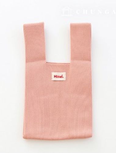 針織衫迷你手提包格紋針織衫包手腕包手提包素色絲色