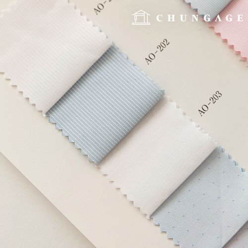 圓條紋布料裁縫店訂製白襯衫布料常規服裝布料 B1 16