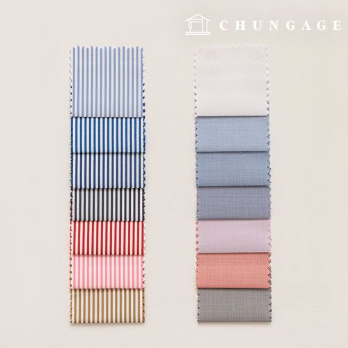 平條紋布料裁縫店訂製白襯衫布料常規服裝布料 B1 24