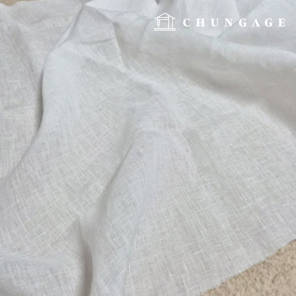 亞麻布水 40支 平紋布 全幅 白色