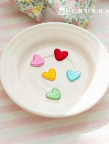 黏性 Wappen 貼片刺繡迷你愛心 Wappen 206