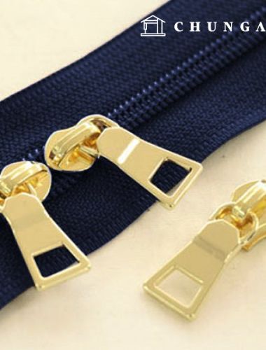 捲式拉鍊 家用時尚螺旋拉鍊 100cm 精細圖案 深藍色 74063