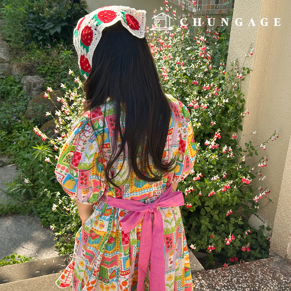 棉質布料花朵圖案花果布料20片水果市場399