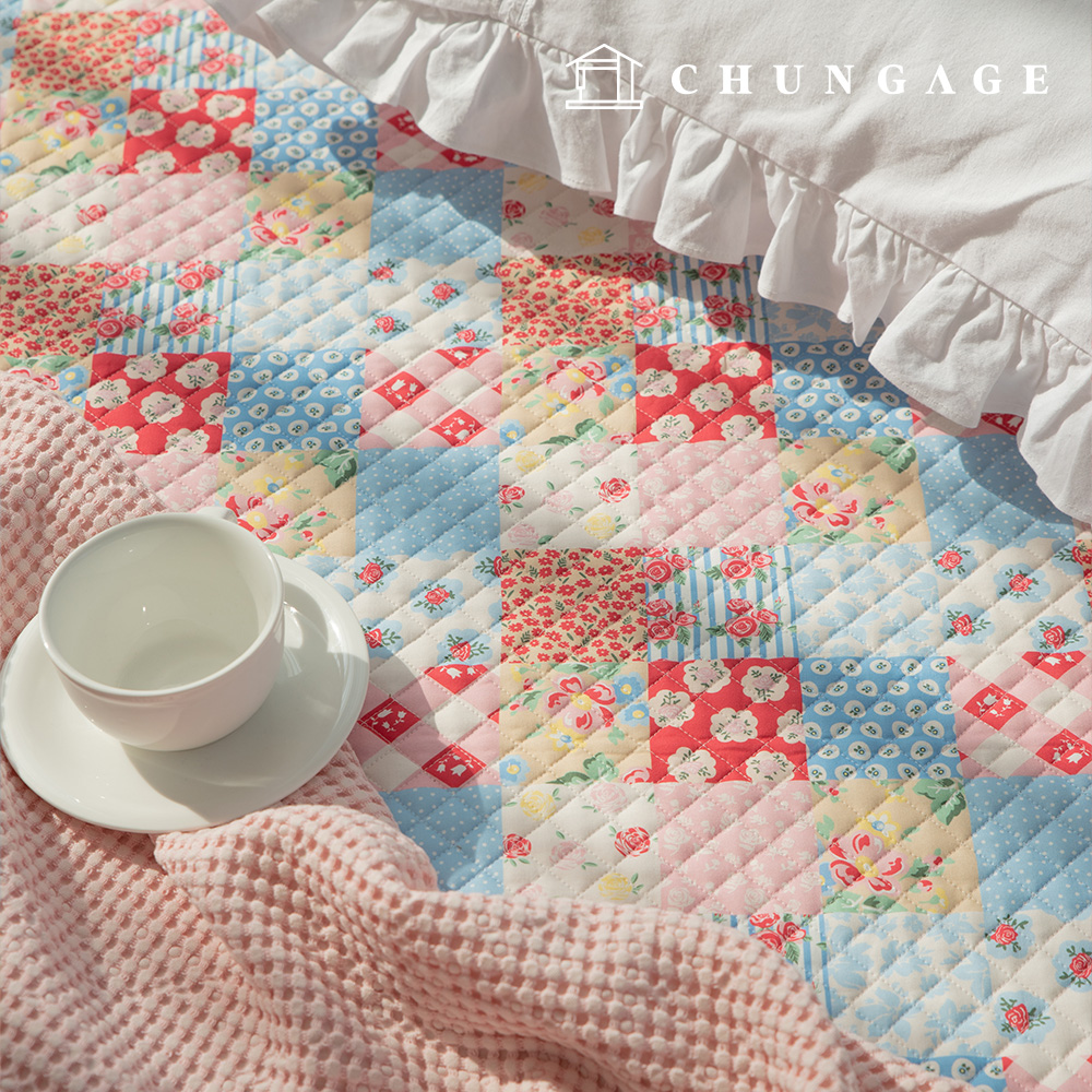 縫紉材料 20 片棉質 DTP 花卉絎縫布料 鄉村花朵